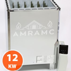 תנור סאונה פינית 12KW עם פיקוד דיגיטלי חיצוני וגוף נירוסטה עמיד. התכשיר המושלם לחוויית סאונה ביתית איכותית. השקיעו בבריאות שלכם והזמינו עכשיו!